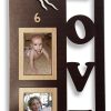 שעון קיר LOVE עם 2 תמונות